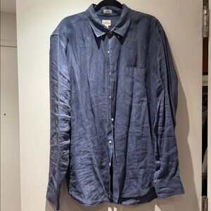 Classic Blue Linen Shirt